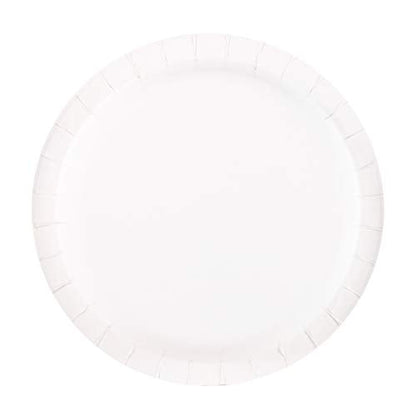 Glad Round Disposable Paper Plates for All Occasions | Soak Proof, Cut Proof, Microwaveable Heavy Duty Disposable Plates | 8.5" Diameter, 50 Count Bulk Paper Plates