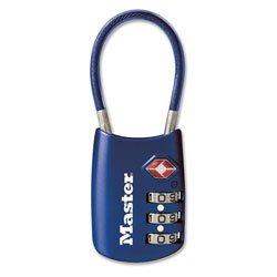 Master Lock Blue Set Your Own Combination TSA Approved Luggage Lock, Travel Zipper Padlock is Perfect for Suitcases, Bags, or Backpacks, 4688D