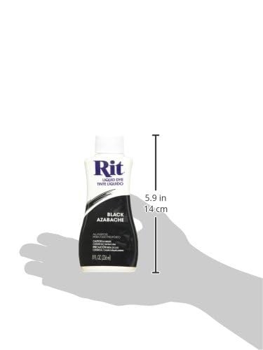 Rit Dye 88150 All Purpose Liquid Dye, Black, 8 Fl Oz (Pack of 1)
