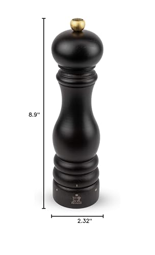 Peugeot - Paris u'Select Manual Pepper Mill - Adjustable Grinder - Beechwood, Chocolate