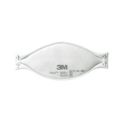 3M Aura Particulate N95 Respirator 9205+, Flat Fold Lightweight Design, Non-Valved, 20 Count (Pack of 1)