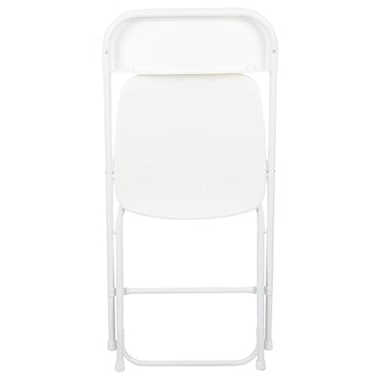 Flash Furniture Hercules Series Plastic Folding Chair - White - 4 Pack 650LB Weight Capacity Comfortable Event Chair-Lightweight Folding Chair