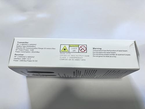 Presentation Clicker Remote, Type C&USB Wireless Presenter, PowerPoint Clicker, Slide Advancer Control for Mac︱ Windows︱ Laptop, Support PPT︱Keynote︱Google Slides