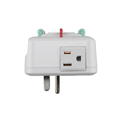 NSi Industries TORK RTN312 Indoor 15-Amp Plug-in Heavy Duty Mechanical Appliance Timer 24-Hour Programming – GREEN & RED Trippers TWO Receptacles White