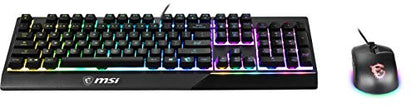 MSI Vigor GK30 Combo, 6-Zone RGB GK30 Gaming Keyboard & GM11 Gaming Mouse, Water Repellent & Splash-Proof, 5000 DPI