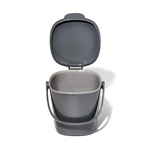 OXO Good Grips Easy-Clean Compost Bin, Charcoal - 0.75 GAL