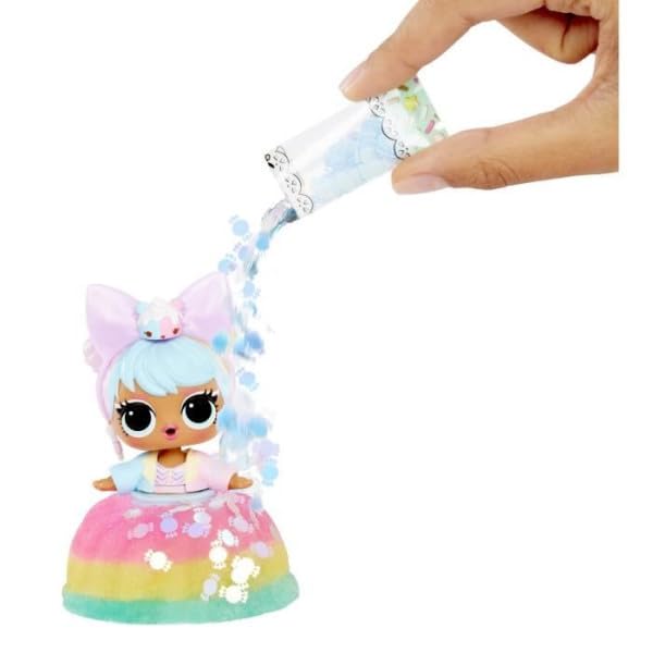 LOL Surprise Mix & Make Birthday Cake Tots with Collectible Doll, DIY Cake Dress, Cake Making and Decorating, Ingredients and Glitter Sprinkles, Cake Dress Doll- Great Gift for Girls Age 3+