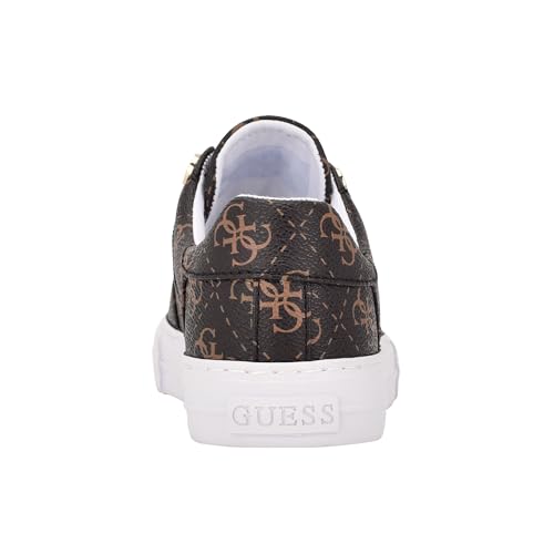 Guess Women's Loven3 Sneaker, Brown Multi 908, 7