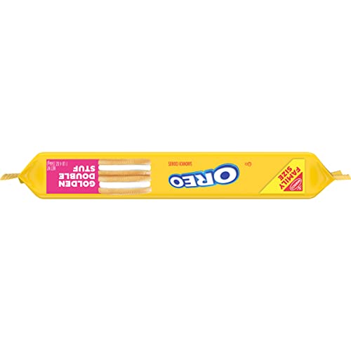 OREO Double Stuf Golden Sandwich Cookies, Family Size, 20 oz