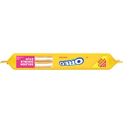 OREO Double Stuf Golden Sandwich Cookies, Family Size, 20 oz
