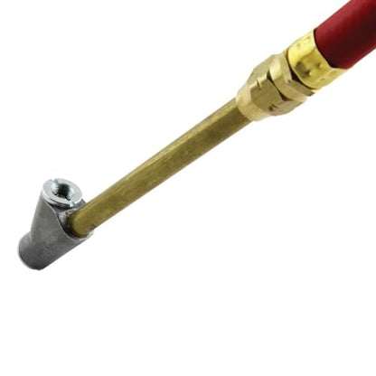 New & Improved - Tire Inflator Gauge with Dual Head Straight Foot Air Chuck 15” Air Hose 10-160 PSI (Box of 5)