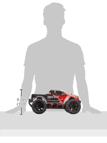 Redcat Racing Electric Volcano EPX Truck with 2.4GHz Radio, 7.2v 1800mAh NiMh and Charger Included (1/10 Scale), Red