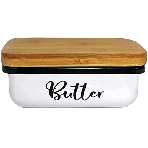 Home Acre Designs Butter Dish with Lid for Farmhouse Home Decor, Kitchen Collection