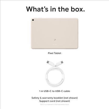 Google Pixel Tablet - Android Tablet with 11-Inch Screen and Extra-Long Battery Life - Porcelain - 8 GB RAM - 128 GB