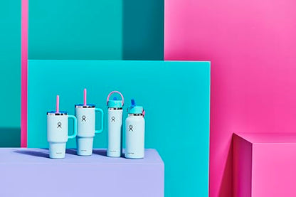 Hydro Flask 32 Oz Wide Flex Straw Cap Bottle - Insulated Stainless Steel - Wide Straw Lid, Non Spill, Leakproof in Polar Plunge