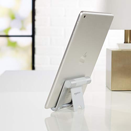 AmazonBasics L6LSH001-CS-R Multi-Angle Portable Stand for Tablets, E-readers and Phones - Silver