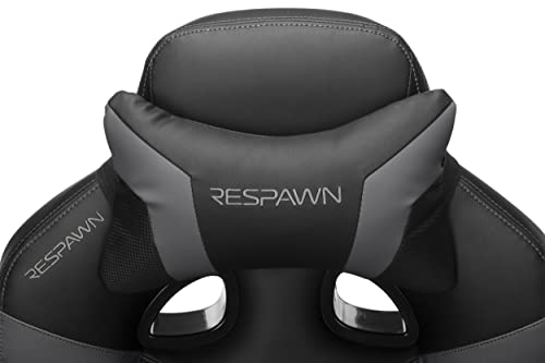 RESPAWN 110 Pro Gaming Chair - Gaming Chair with Footrest, Reclining Gaming Chair, Video Gaming Computer Desk Chair, Adjustable Desk Chair, Gaming Chairs For Adults With Headrest Pillow - Grey