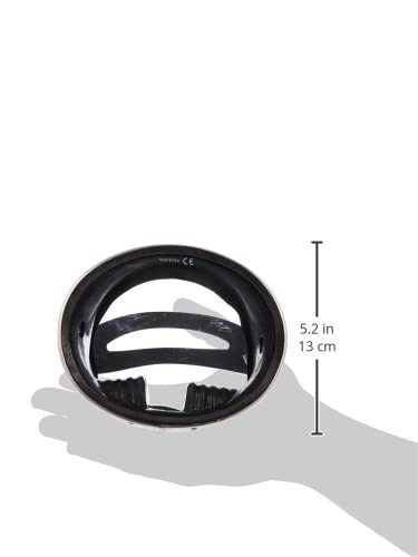 Scuba Choice Spearfishing Free Dive Mask - Classic Rubber with Tempered Glass Lenses | Oval Shape Stainless Steel Frame for Enhanced Visibility & Comfort, Perfect Underwater Adventures - Black