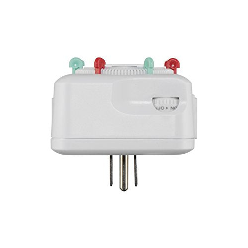 NSi Industries TORK RTN312 Indoor 15-Amp Plug-in Heavy Duty Mechanical Appliance Timer 24-Hour Programming – GREEN & RED Trippers TWO Receptacles White