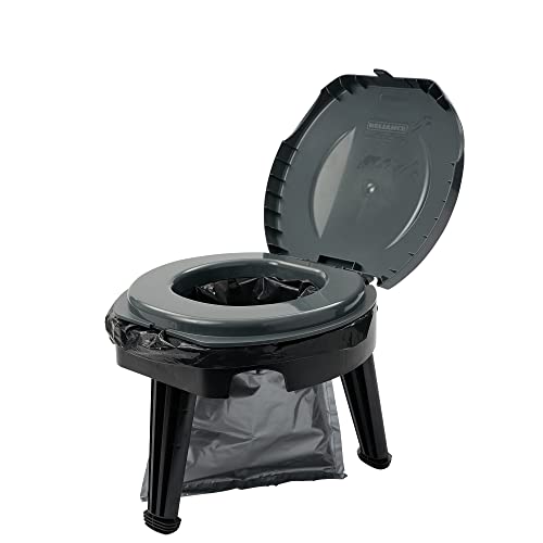 Reliance Products FOLD-to-GO Folding Portable Camping Toilet | 300 Pound Capacity | Compact & Lightweight