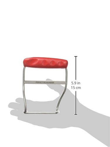 Perfect Pie Dough Blender & Pastry Cutter Tool – Heavy Duty Stainless Steel Blades for Easy Mixing – Ergonomic Soft Grip Handle – Ideal for Baking Pizza, Pie, Cookies - Red