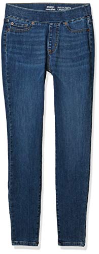 Amazon Essentials Women's Mid-Rise Stretch Pull-On Jegging (Available in Plus Size), Medium Wash, 18