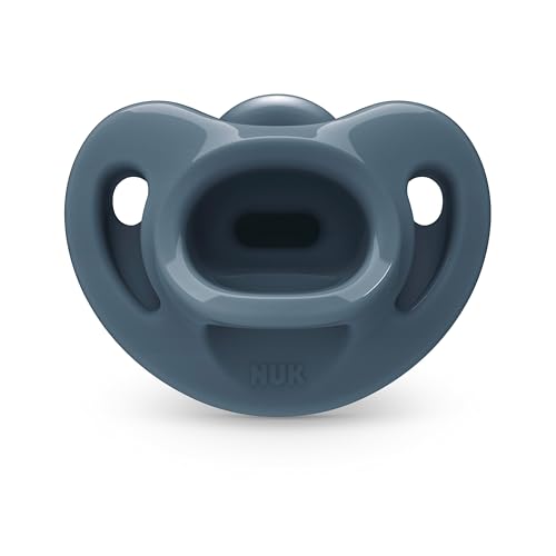NUK Timeless Comfy Pacifier | 100% Silicone, One-Piece Design | BPA-Free, Gentle on Baby’s Skin | 5-Pack, for 0-6M