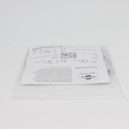 12 axion TENS Unit Electrode Pads Mix Set - 8 Square 2x2'' and 4 Rectangular 4x2'' Replacement Pads with 3,5mm Snap Button for TENS Machines and Muscle Stimulators | Reusable Self-Adhesive Electrodes