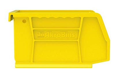 Akro-Mils 30210 AkroBins Plastic Storage Bins, Space-Saving Stackable Bins for Garage, Pantry, Craft Organization, 5-" x 4-" x 3-", Yellow, 24-Pack