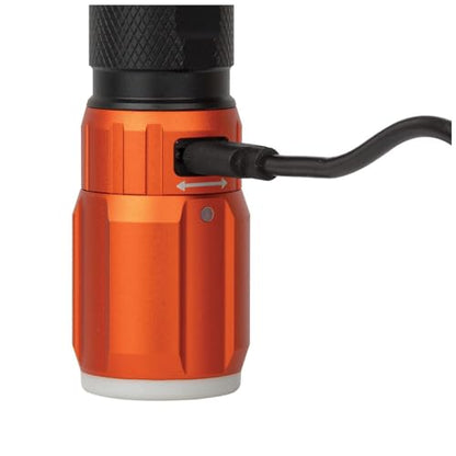 Klein Tools 56412 Rechargeable LED Flashlight with Flood Light, 500 lumens, USB-C Rechargeable, Pocket Clip, Magnet, for Professional Work