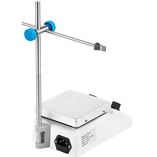 Happybuy Magnetic Stirrer SH-2 Heating Plate 1000ml Magnetic Stirrer Hot Plate 0-2000 RPM Magnetic Stirrer Kit 180W Heating Power 380°C for Lab Liquid Mixing Heating