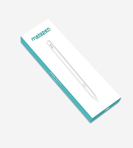 Metapen Pencil A11 for iPad 6th-11th, Quick Button & Bluetooth, 2X Fast Charge Stylus Pen for 2018-2025 Apple iPad a16/11/10/9/8/7/6th Gen, Pro 12.9/11/13-inch M4, Air3/4/5/M2/M3, Mini 5/6th