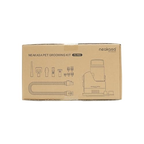 Neakasa by neabot P2 Pro Dog Grooming Kit, Dog Clippers Vacuum Suction 99% Hair, Pet Grooming with 5 Proven Tools, 2L Large-Capacity Easy Empty Dustbin for Dogs Cats Animals