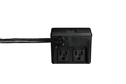 NSi Industries TORK RHB32R Indoor/Outdoor 15-Amp Plug-in Heavy Duty Mechanical Timer 24-Hour Programming – GREEN & RED Trippers TWO Receptacles Black Cover