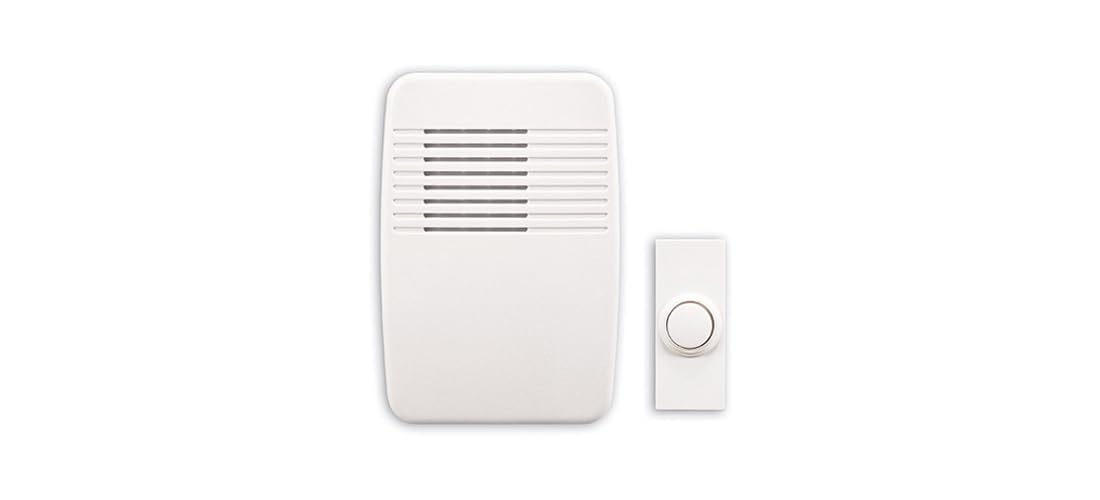 Heath/Zenith SL-7366-02 Wireless Plug-In Door Chime Kit with Molded Plastic Cover, White