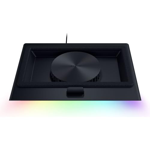 Razer Laptop Cooling Pad: Adaptive Smart - Intelligent Fan Control - Airtight Pressure Chamber - Fits Most Laptops & Macbooks 14” to 18" - Preset & Custom Fan Curves - 3 Port USB Type A - Chroma RGB