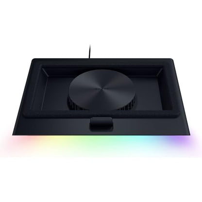 Razer Laptop Cooling Pad: Adaptive Smart - Intelligent Fan Control - Airtight Pressure Chamber - Fits Most Laptops & Macbooks 14” to 18" - Preset & Custom Fan Curves - 3 Port USB Type A - Chroma RGB