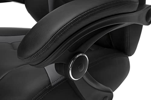 RESPAWN 110 Pro Gaming Chair - Gaming Chair with Footrest, Reclining Gaming Chair, Video Gaming Computer Desk Chair, Adjustable Desk Chair, Gaming Chairs For Adults With Headrest Pillow - Grey