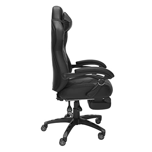RESPAWN 110 Pro Gaming Chair - Gaming Chair with Footrest, Reclining Gaming Chair, Video Gaming Computer Desk Chair, Adjustable Desk Chair, Gaming Chairs For Adults With Headrest Pillow - Grey