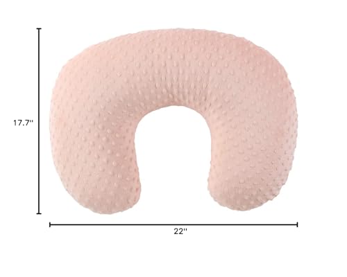 QUENESS Nursing Pillow Cover Breastfeeding Pillow Cases Plush Dot Slipcover (LightPink)