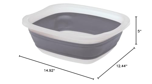 PrepWorks Collapsible Tub - Space-Saving, Foldable Utility Tub for Washing, Soaking, and Storage in Kitchen or Outdoors