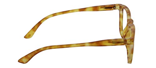 Peepers by PeeperSpecs unisex adult Dylan Focus Blue Light Filtering Reading Glasses, Honey Tortoise, 53 mm US