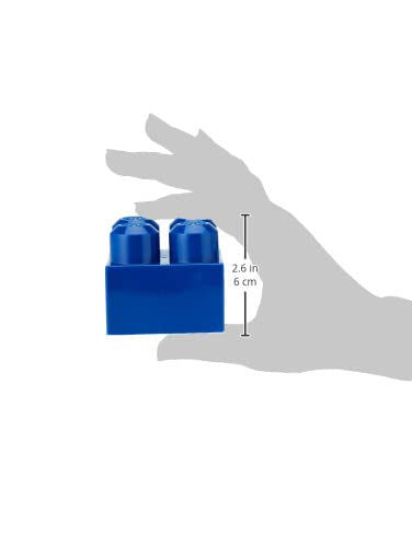 MEGA BLOKS First Builders Toddler Blocks Toys Set, Big Building Bag with 80 Pieces and Storage, Blue, Ages 1+ Years