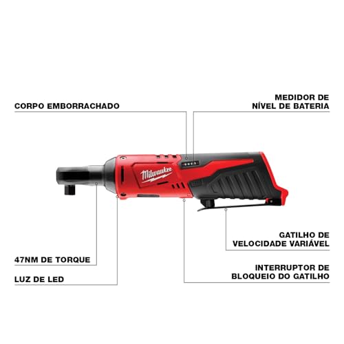 Milwaukee 2457-20 M12 Cordless 3/8" Sub-Compact 35 ft-Lbs 250 RPM Ratchet w/ Variable Speed Trigger