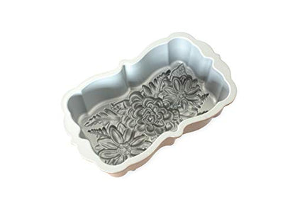 Nordic Ware Wildflower Loaf Pan, 6-Cup, Toffee