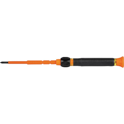 Klein Tools 32581INS Precision Screwdriver, 2-in-1 Insulated Screwdriver with No. 0 Phillips and 1/8-Inch Slotted Bits