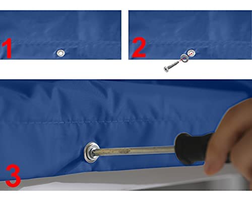 ABCCANOPY 52"X90" Swing Set Replacement Tarp for Playgrounds, Shade Screens (Navy Blue/White)