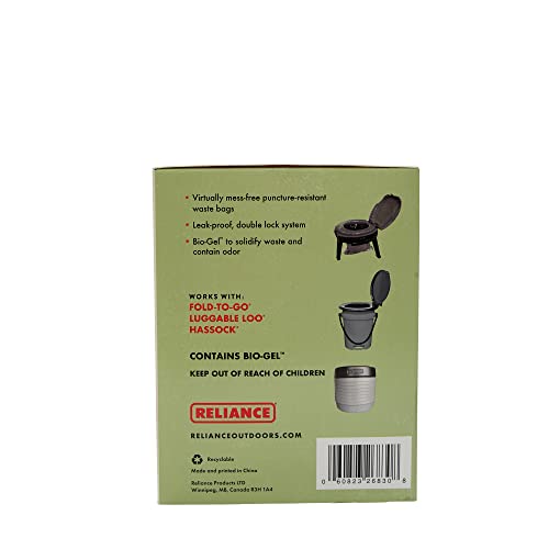 Reliance Products 2683-03 Double Doodie Toilet Waste Bags (6-Pack), Black