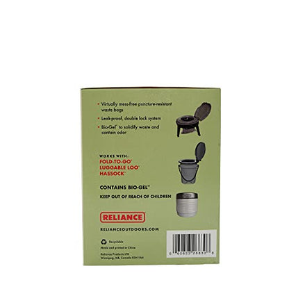 Reliance Products 2683-03 Double Doodie Toilet Waste Bags (6-Pack), Black