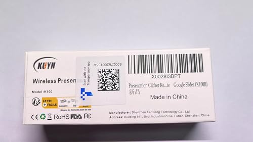 Presentation Clicker Remote, Type C&USB Wireless Presenter, PowerPoint Clicker, Slide Advancer Control for Mac︱ Windows︱ Laptop, Support PPT︱Keynote︱Google Slides